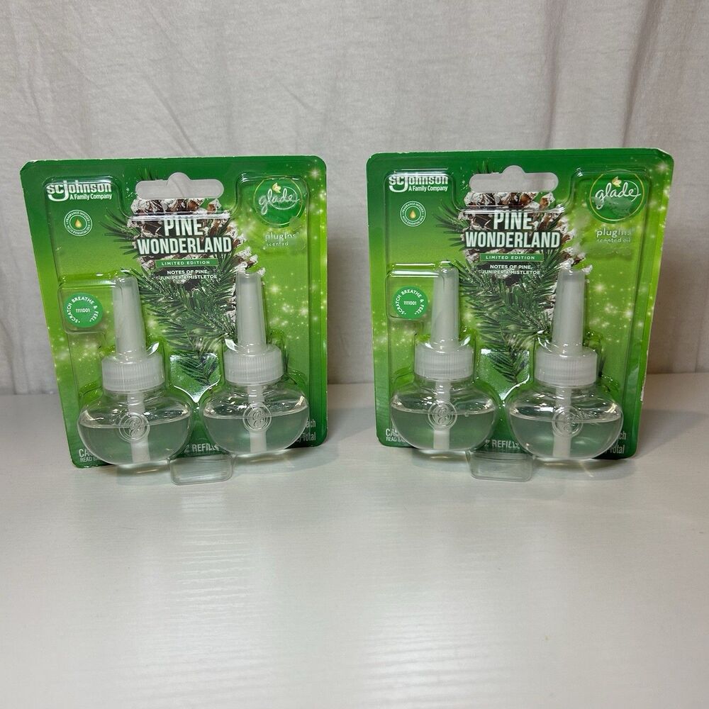 Glade PlugIns Scented Oil Refills PINE WONDERLAND Limited Edition 2 Packs Of 2